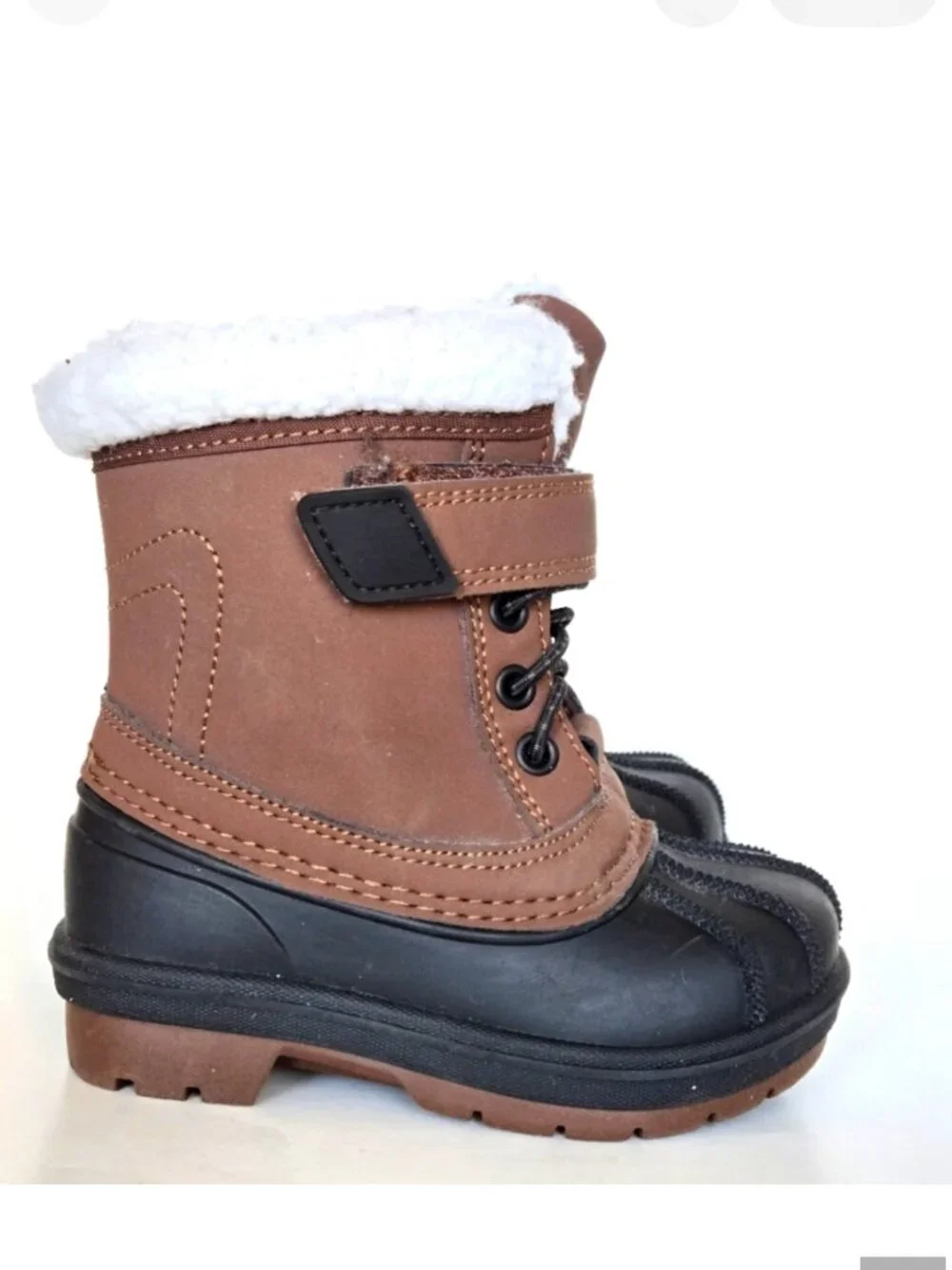 Cat & Jack kids size 12 snow boots, like new, brown and black.